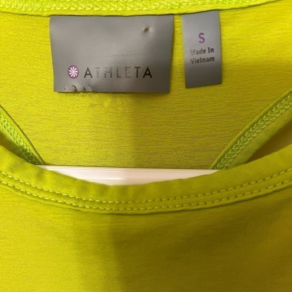 Athleta Crunch 2 Tank Racerback Top in Lime Green Sz S - Picture 5 of 6